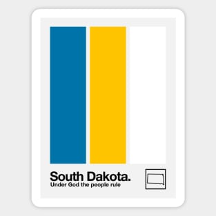 South Dakota Flag // Original Aesthetic Colors Artwork Design Magnet